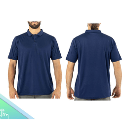 POLERA COOLDRY QUEBEC MANGA CORTA HOMBRE AZUL