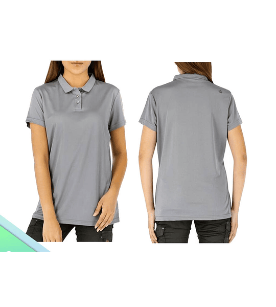 POLERA COOLDRY QUEBEC MANGA CORTA MUJER GRIS