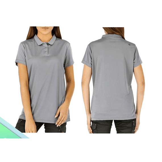 POLERA COOLDRY QUEBEC MANGA CORTA MUJER GRIS