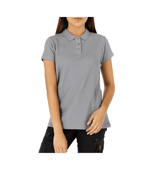 POLERA PIQUE QUEBEC MANGA CORTA MUJER GRIS