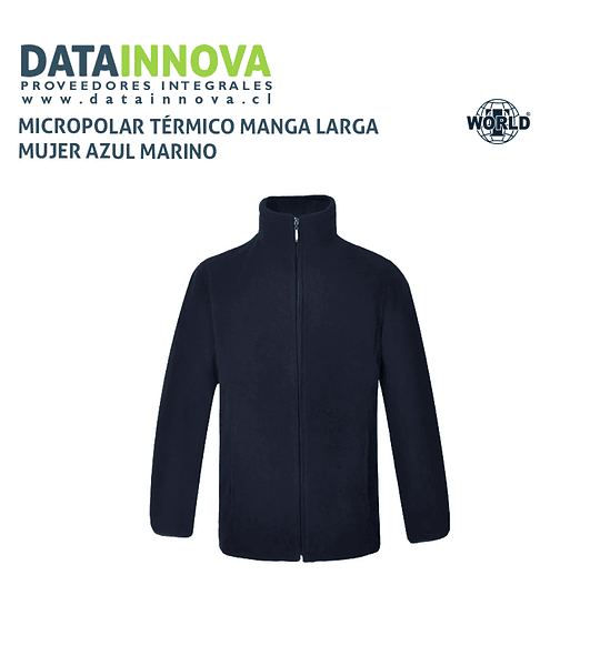 MICROPOLAR TÉRMICO MANGA LARGA MUJER AZUL MARINO