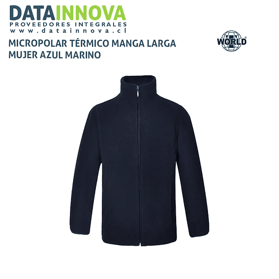 MICROPOLAR TÉRMICO MANGA LARGA MUJER AZUL MARINO