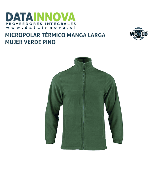 MICROPOLAR TÉRMICO MANGA LARGA MUJER VERDE PINO