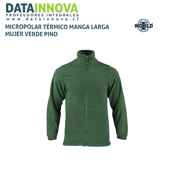 MICROPOLAR TÉRMICO MANGA LARGA MUJER VERDE PINO