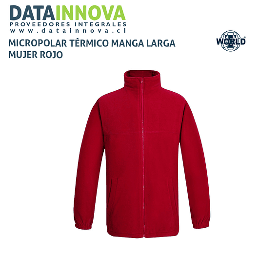 MICROPOLAR TÉRMICO MANGA LARGA MUJER ROJO