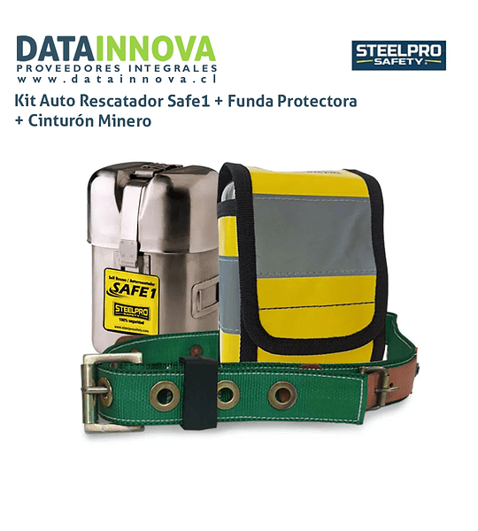 Kit Auto Rescatador Safe1 + Funda Protectora + Cinturón Minero