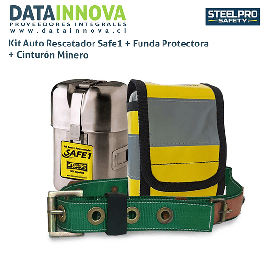 Kit Auto Rescatador Safe1 + Funda Protectora + Cinturón Minero