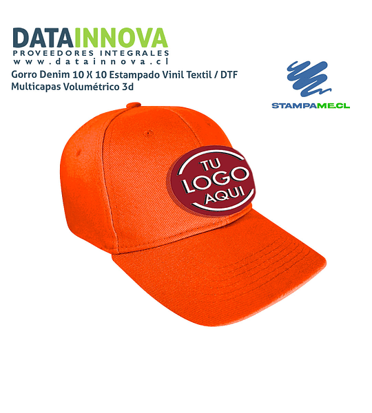 Gorro Denim 10 X 10 Estampado Multicapas Volumétrico 3d