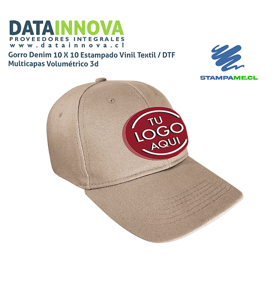 Gorro Denim 10 X 10 Estampado Multicapas Volumétrico 3d