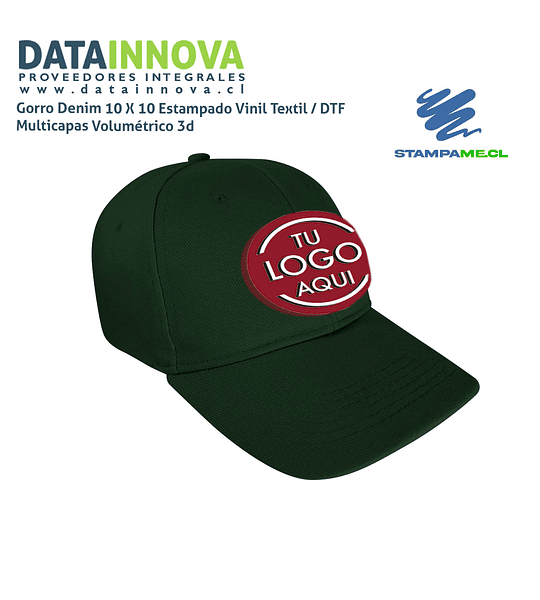 Gorro Denim 10 X 10 Estampado Multicapas Volumétrico 3d