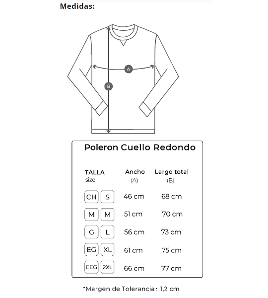 Polerón Negro Unisex Cuello Redondo Cotton Estampado DTF/VINIL RALLYCHILE 