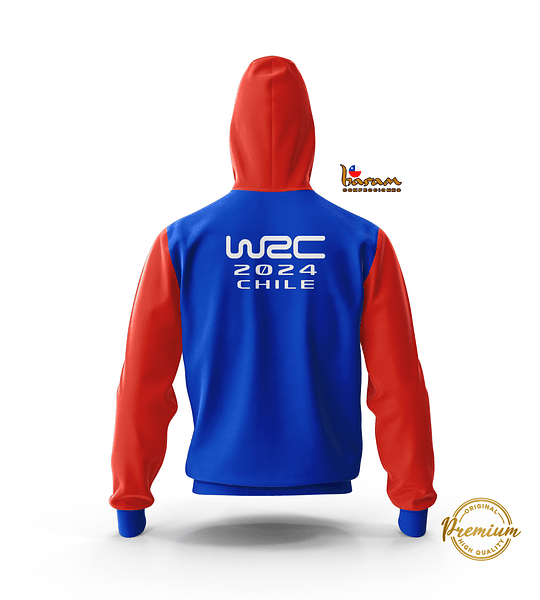 Poleron Hoodie Confección Nacional Calidad Premium Superior - Polerón WRC 2024 Bordado Color Chile - Haram