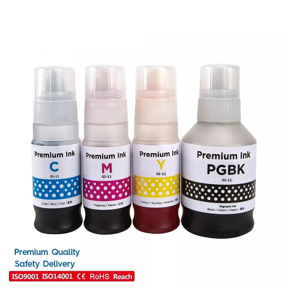 Tinta GI 11 Pack 4 Colores Compatible con PIXMA G2160 G2170 G3160