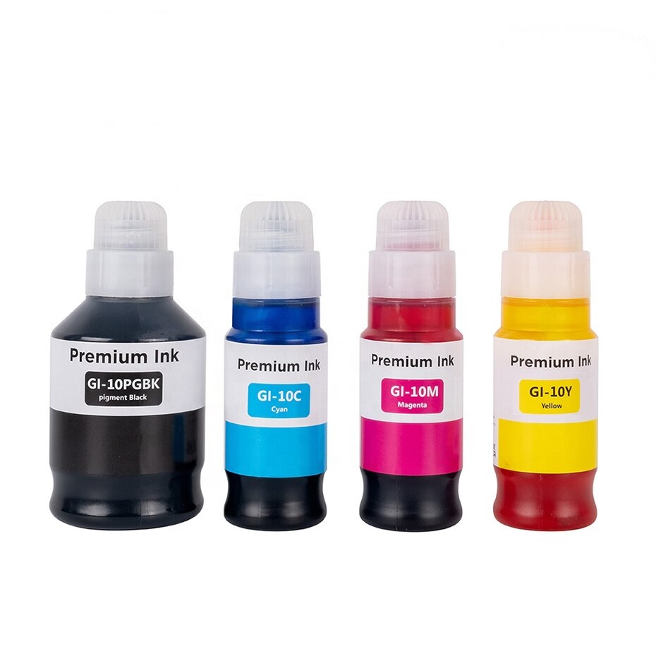 Tinta GI10 Pack 4 Colores Compatible con PIXMA G6010 G5010 G7010