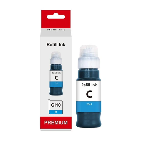 Tinta GI 10 Cian Compatible con PIXMA G6010 G5010 G7010