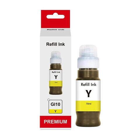 Tinta GI 10 Amarillo Compatible con PIXMA G6010 G5010 G7010