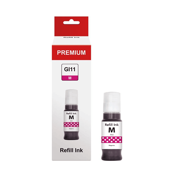 Tinta GI 11 Magenta Compatible con PIXMA G2160 G3160 1