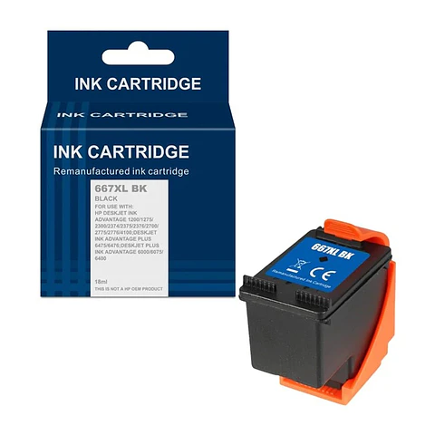 Tinta 667xl Negro Compatible con 1275-2375-2775-6475