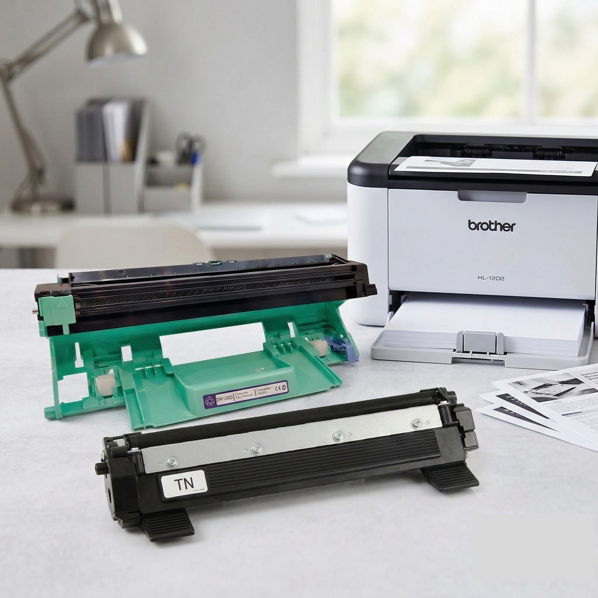Pack Toner Tn-1060 + Tambor Dr-1060 Compatible HL 1202 1112 1512 1602