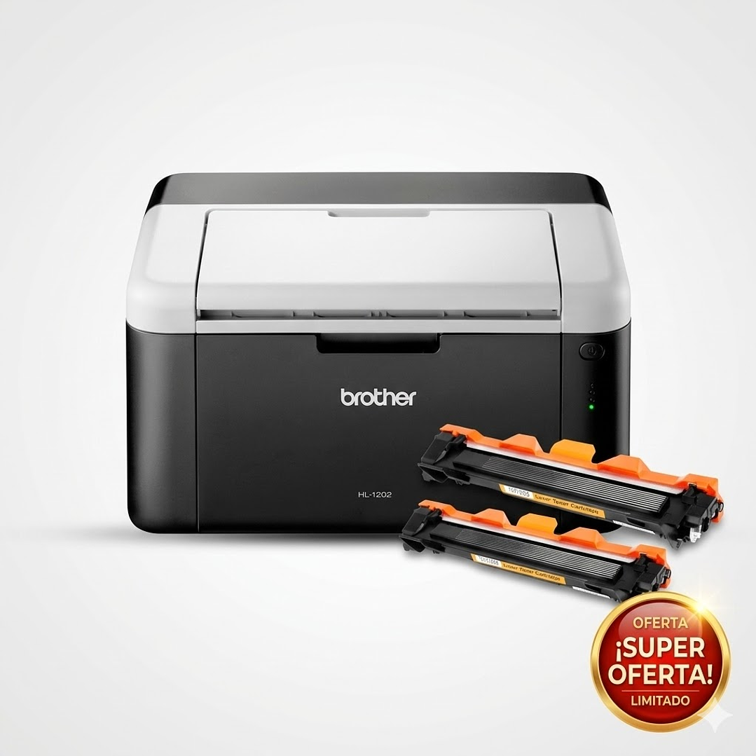 Pack 02 Toner Alternativo Tn-1060 Compatible con Hl1202 1112 1512 1602 1