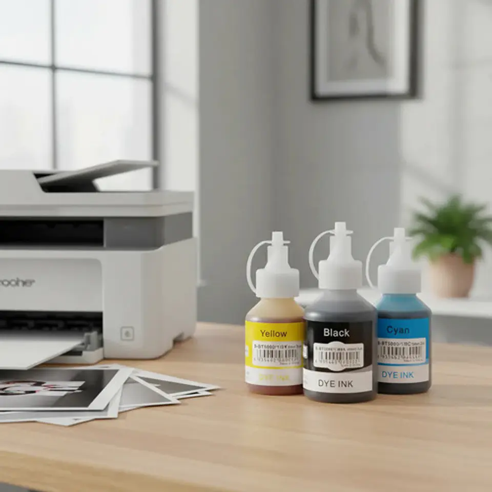 Tinta Bt-60 + Bt5001 Pack 4 Colores Compatible Con Dcp-t300 Negro 1