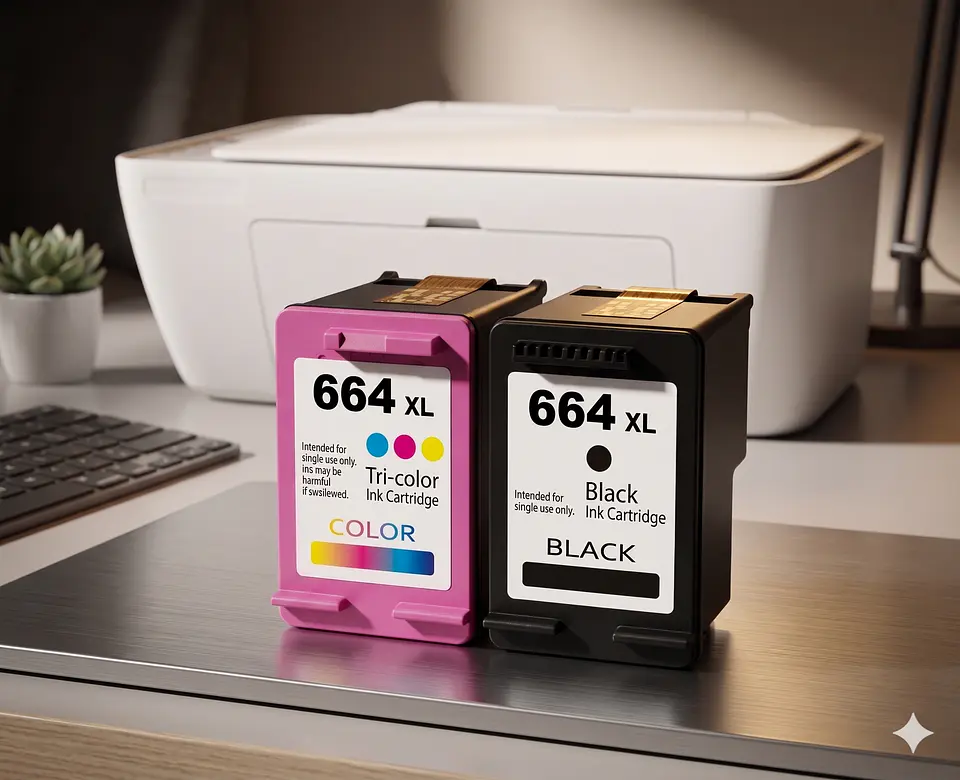 Pack Tinta 664xl Negro y Tricolor Compatible con 1115-2135-3635 2345 2