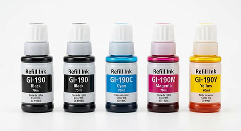 Tinta GI190 Pack 4 Colores Compatible con G2100 G2110 G3110 G4110