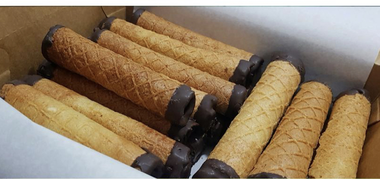 Barquillos rellenos