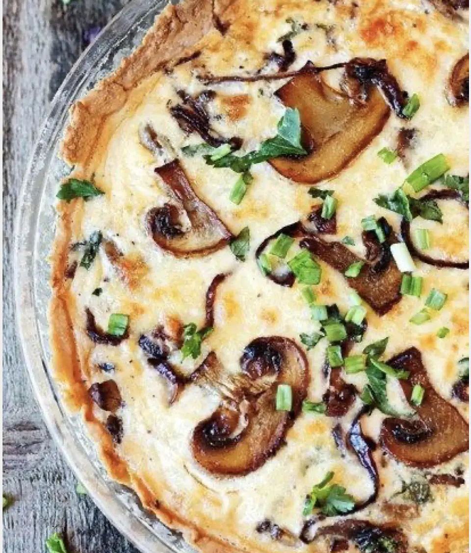 Quiche de puerros , champignon y aceitunas  1