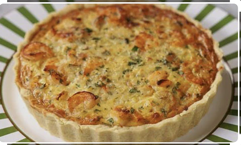Quiche de Camarones y Puerros
