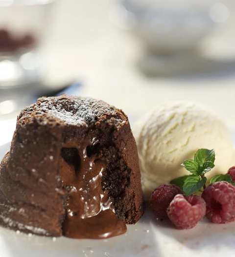 Volcán de chocolate