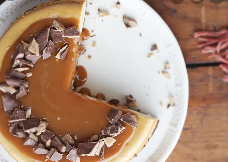 Chessecake cubierto con salsa de Toffe 1