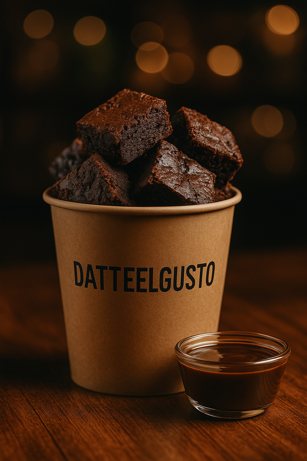 MINi   BROWNIE CON SALSA DE CHOCOLATE