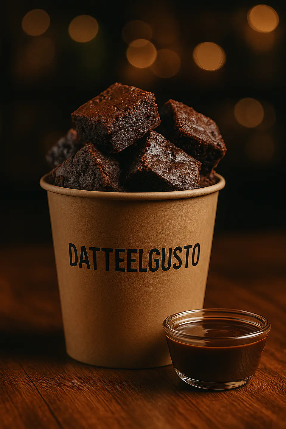 MINi   BROWNIE CON SALSA DE CHOCOLATE  1