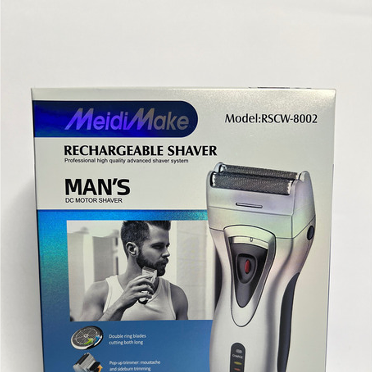 Maquina De Afeitar Recargable De Hombre Rscw 8002 Color Gris 2