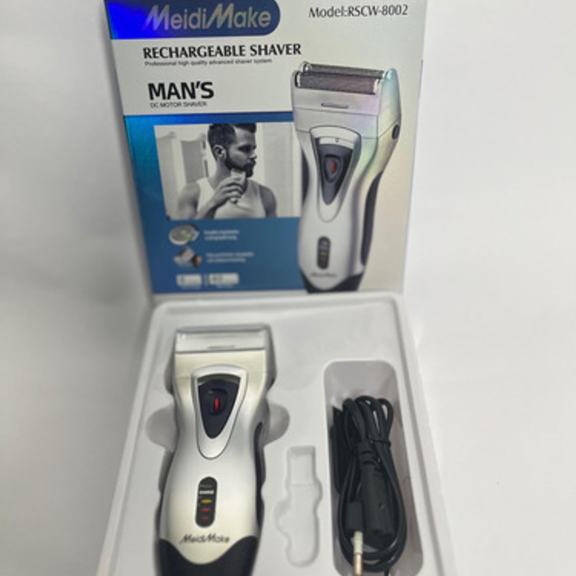 Maquina De Afeitar Recargable De Hombre Rscw 8002 Color Gris 3
