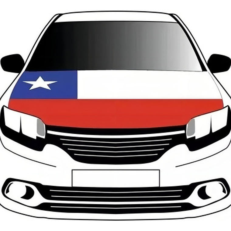Forro / Funda Para Auto Cubre Capot Bandera De Chile 1