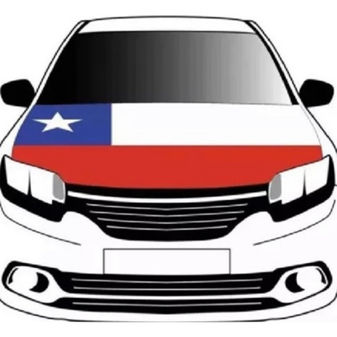 Forro / Funda Para Auto Cubre Capot Bandera De Chile 1