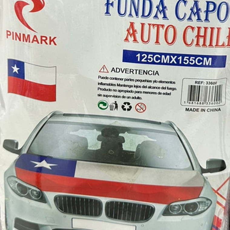 Forro / Funda Para Auto Cubre Capot Bandera De Chile 2