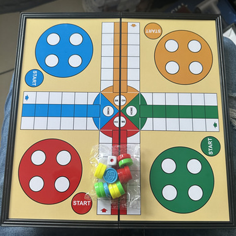 Juego De Destreza Ludo Magnético Funny 33x33cm Para 2 A 4 Jugadores 4
