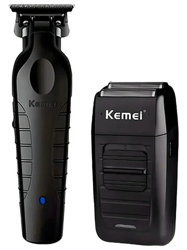 Kit Kemei 2296 + Shaver 1102 + Kemei 2299 Maquina Afeitadora 2