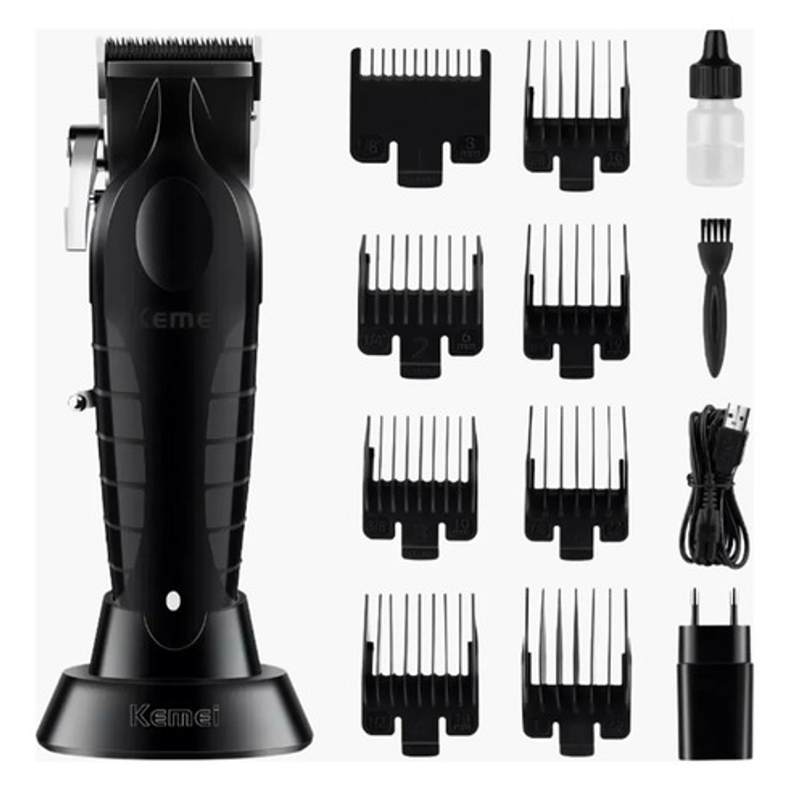 Kit Kemei 2296 + Shaver 1102 + Kemei 2299 Maquina Afeitadora 4