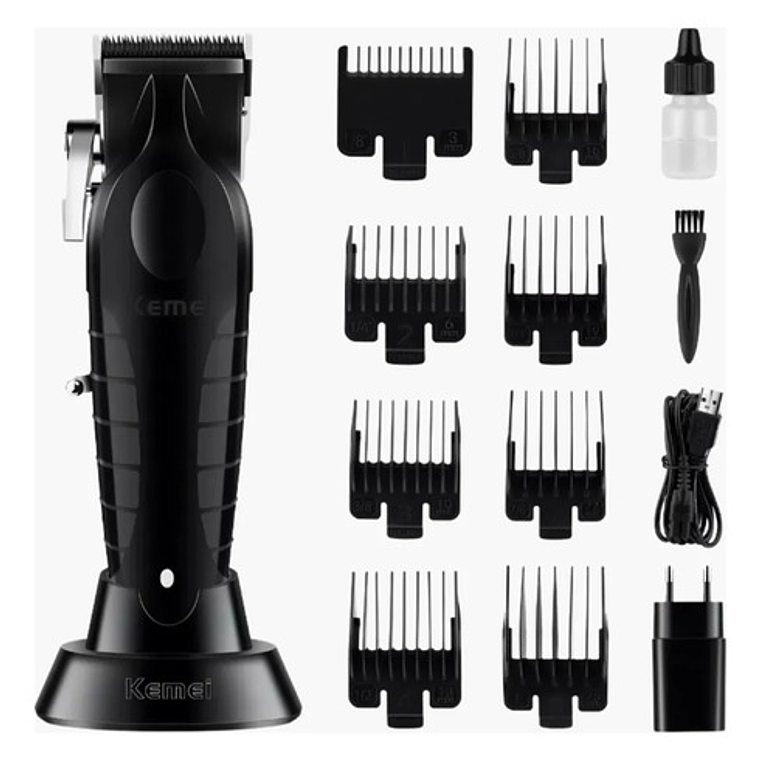 Kit Kemei 2296 + Shaver 1102 + Kemei 2299 Maquina Afeitadora 4