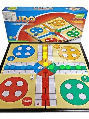 Juego De Destreza Ludo Magnético Funny 33x33cm Para 2 A 4 Jugadores
