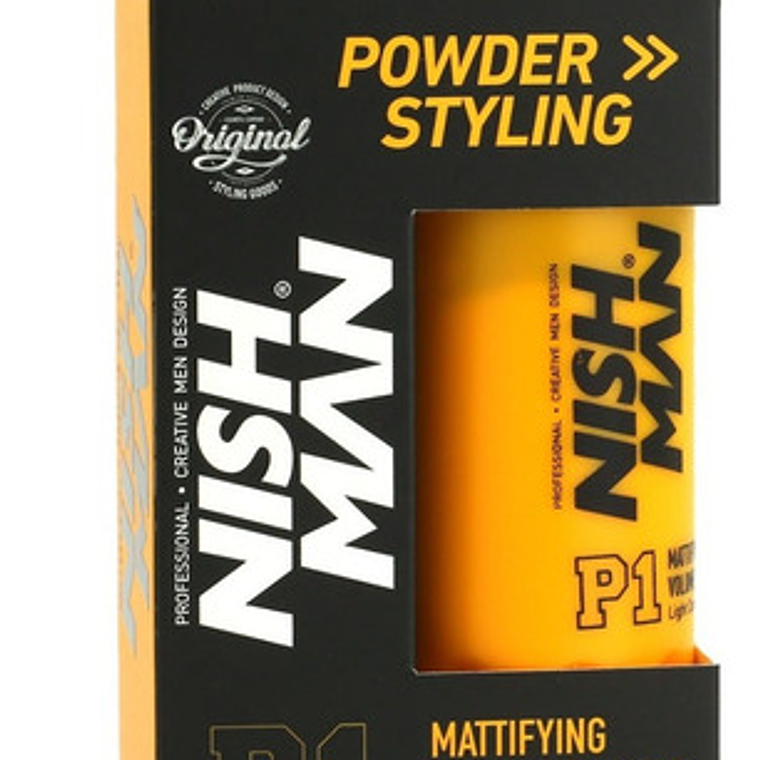 Nish Man Cera En Polvo P1 Da Volumen Control Ligero Profesional 1