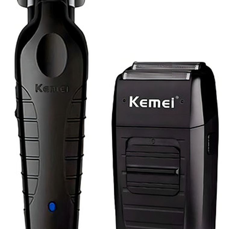 Combo Patillera Trimmer Kemei 2299 + Shever Kemei 1102 Color 1