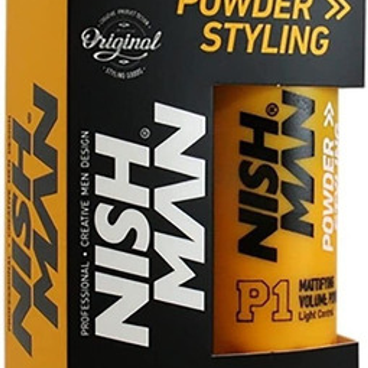 Nish Man Cera En Polvo P1 Da Volumen Control Ligero Profesional 9