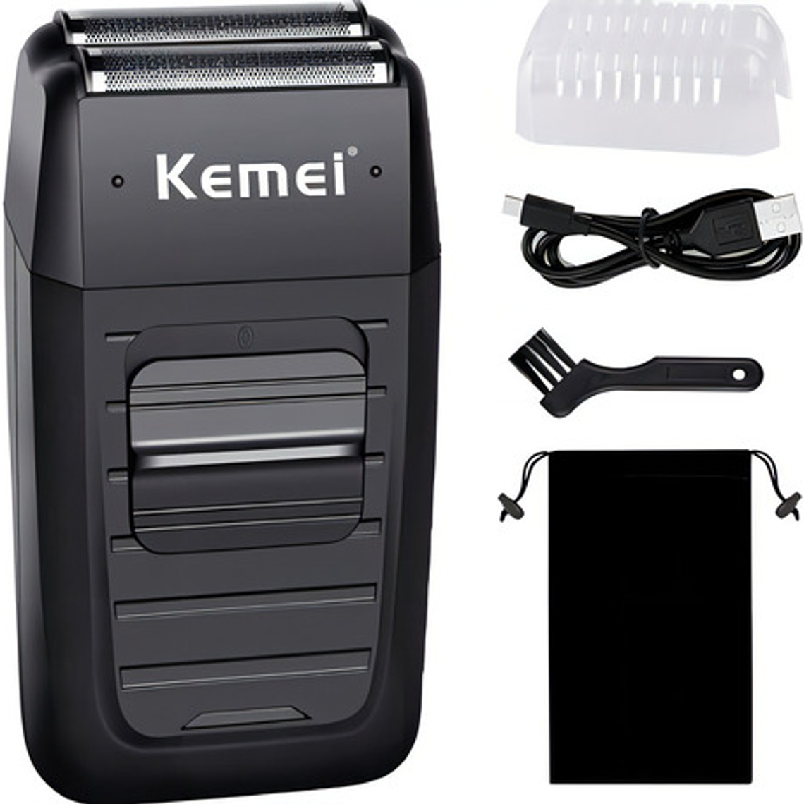 Rasuradora Corporal Maquina Corta Pelo Shaver 1102 Kemei Bla 3