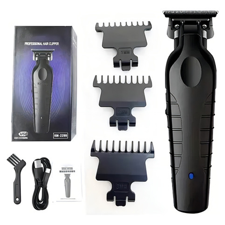 Cortadora De Cabello Kemei Km-2299 Color Negro 2