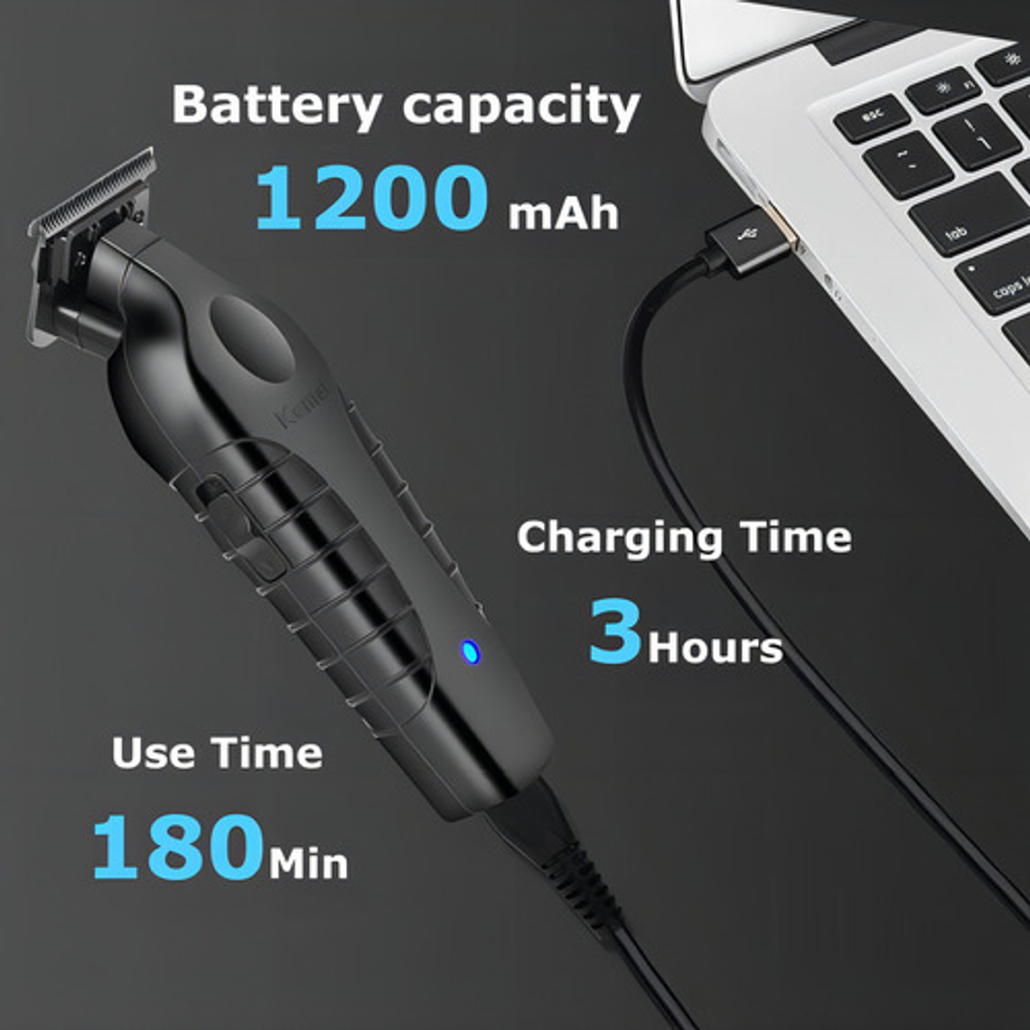 Cortadora De Cabello Kemei Km-2299 Color Negro 4